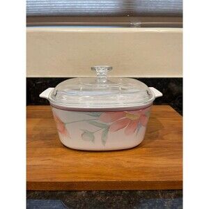 Vintage Corning Ware Peony Casserole dish
